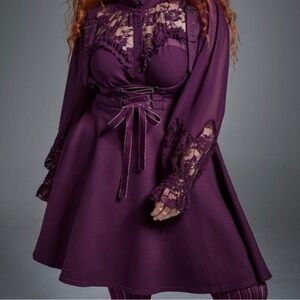 Torrid Deep Purple Lace Maxi Dress